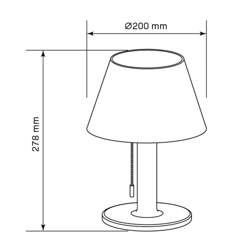 Сонячна LED лампа з регулюванням яскравості VIOLA LED/3,7V IP44
