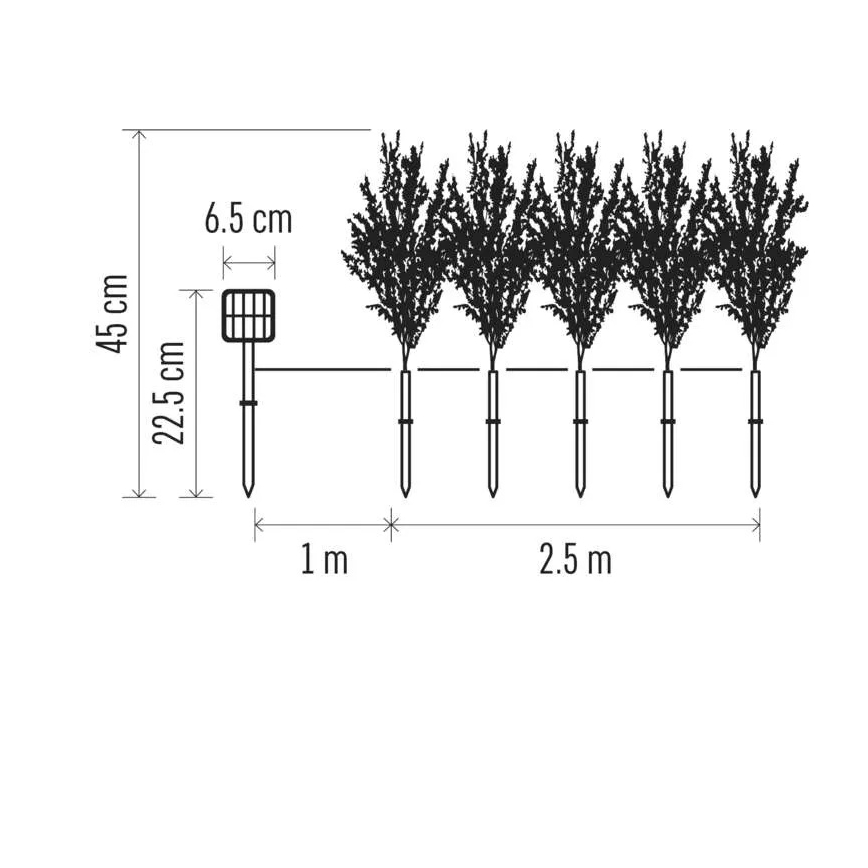 Сонячна LED‑декорація 50xLED/3W/1,2V 600 mAh IP44