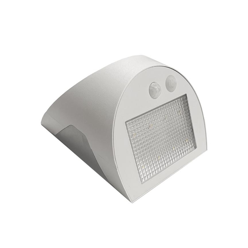 LED сонячний настінний світильник із датчиком LED/3W/3,7V 3000/4000K 1200 mAh IP54 білий
