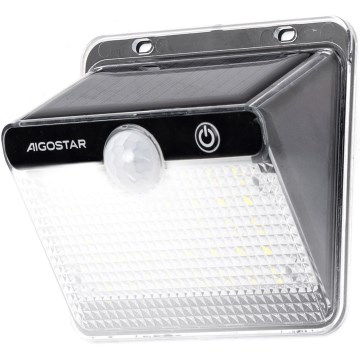 Сонячний світильник Aigostar з сенсором LED/3,7V 6500K 1200 mAh IP65 чорний