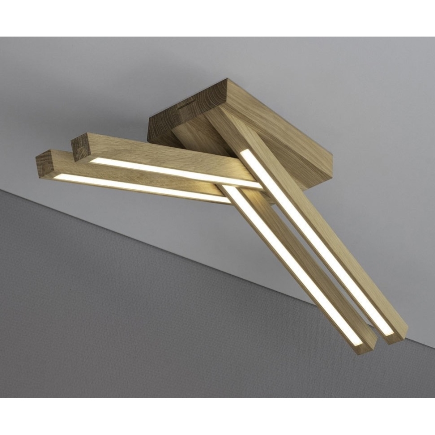 LED накладна люстра LINUS 4xLED/4,5W/230V матовий дуб