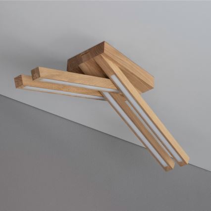 LED накладна люстра LINUS 4xLED/4,5W/230V матовий дуб