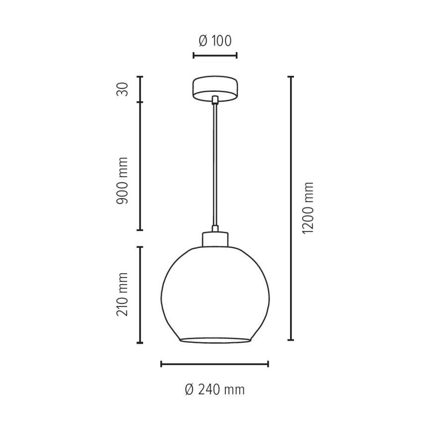 Подвесная люстра SVEA 1xE27/60W/230V береза - сертифицировано FSC