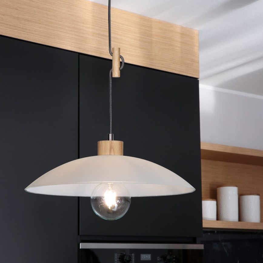 Подвесная люстра JONA 1xE27/60W/230V дуб - сертифицировано FSC