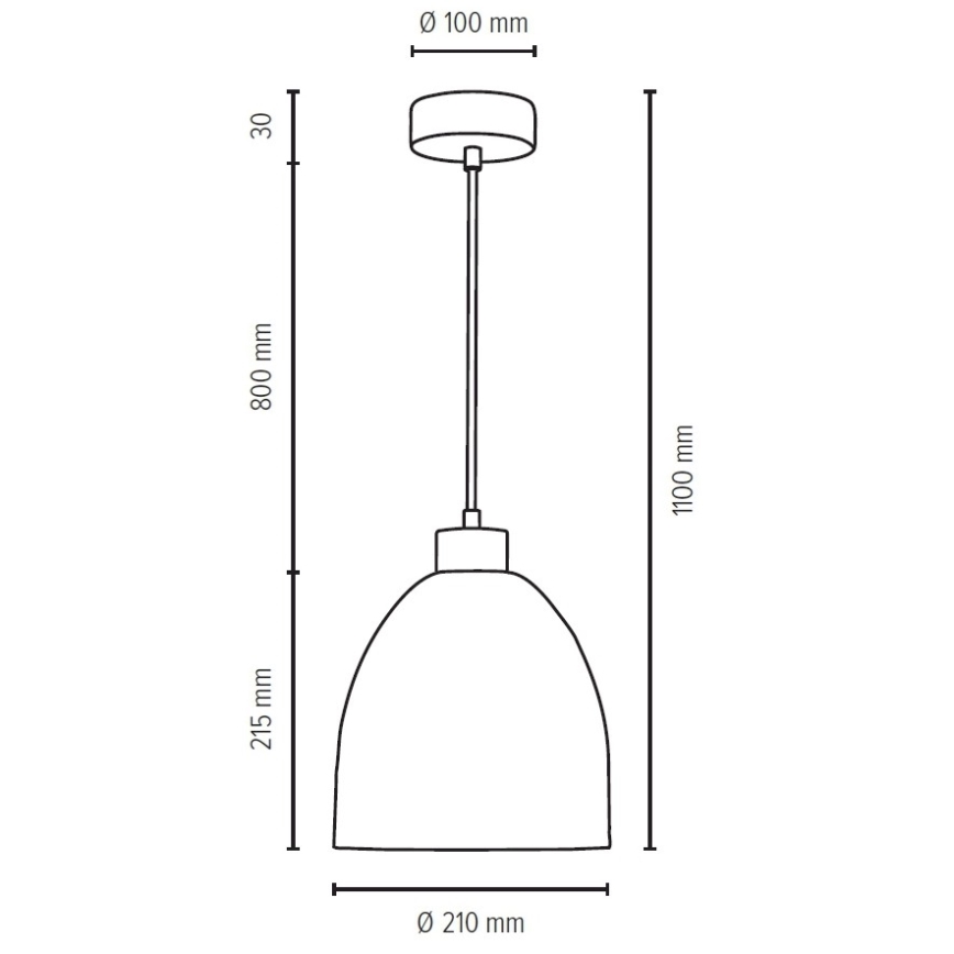 Подвесная люстра ALESSANDRO 1xE27/60W/230V дуб - сертифицировано FSC