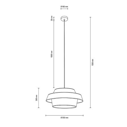 Підвісна люстра PRETO GOLD 1xE27/60W/230V – сертифіковано FSC