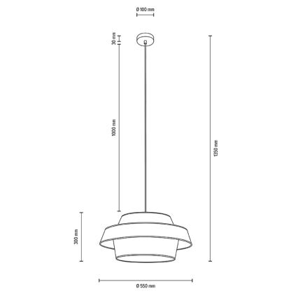 Підвісна люстра PRETO GOLD 1xE27/60W/230V – сертифіковано FSC