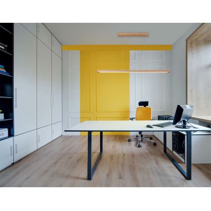 Диммируемая светодиодная люстра на тросе SMAL LED/15W/230V дуб