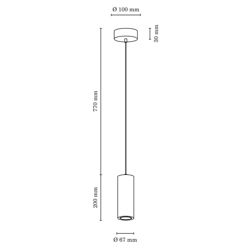 Светодиодная подвесная люстра PIPE 1xGU10/5W/230V матовый дуб - сертифицировано FSC