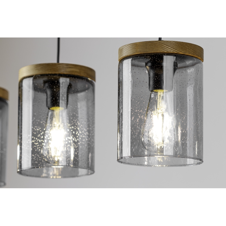 Подвесная люстра MONSUN 1xE27/60W/230V сосна - сертифицировано FSC