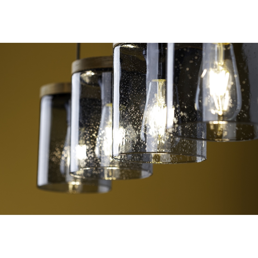 Подвесная люстра MONSUN 1xE27/60W/230V сосна - сертифицировано FSC