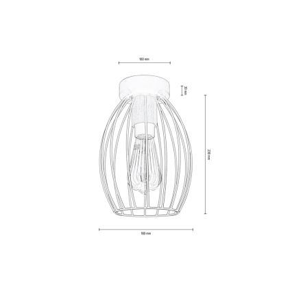 Потолочный светильник GUNNAR 1xE27/60W/230V дуб - сертифицировано FSC