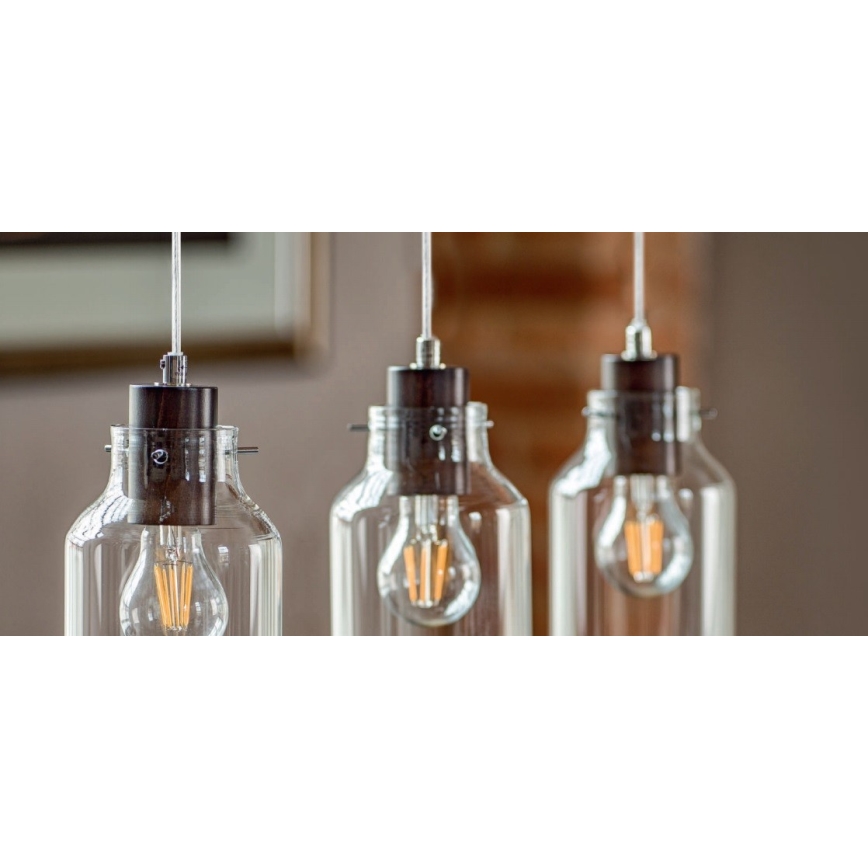 Подвесная люстра ALESSANDRO 1xE27/60W/230V бук - сертифицировано FSC