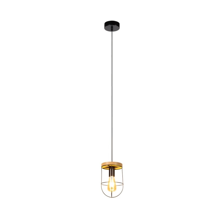 Подвесная люстра NETUNO 1xE27/60W/230V дуб - сертифицировано FSC