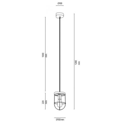Подвесная люстра NETUNO 1xE27/60W/230V дуб - сертифицировано FSC