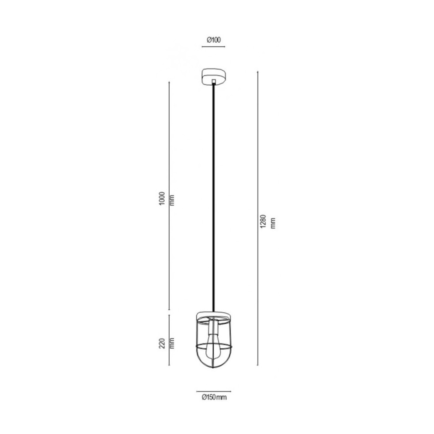 Подвесная люстра NETUNO 1xE27/60W/230V дуб - сертифицировано FSC