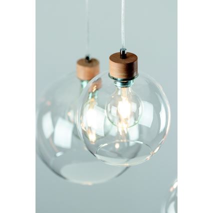 Подвесная люстра LAGUNA 1xE27/60W/230V дуб - сертифицировано FSC