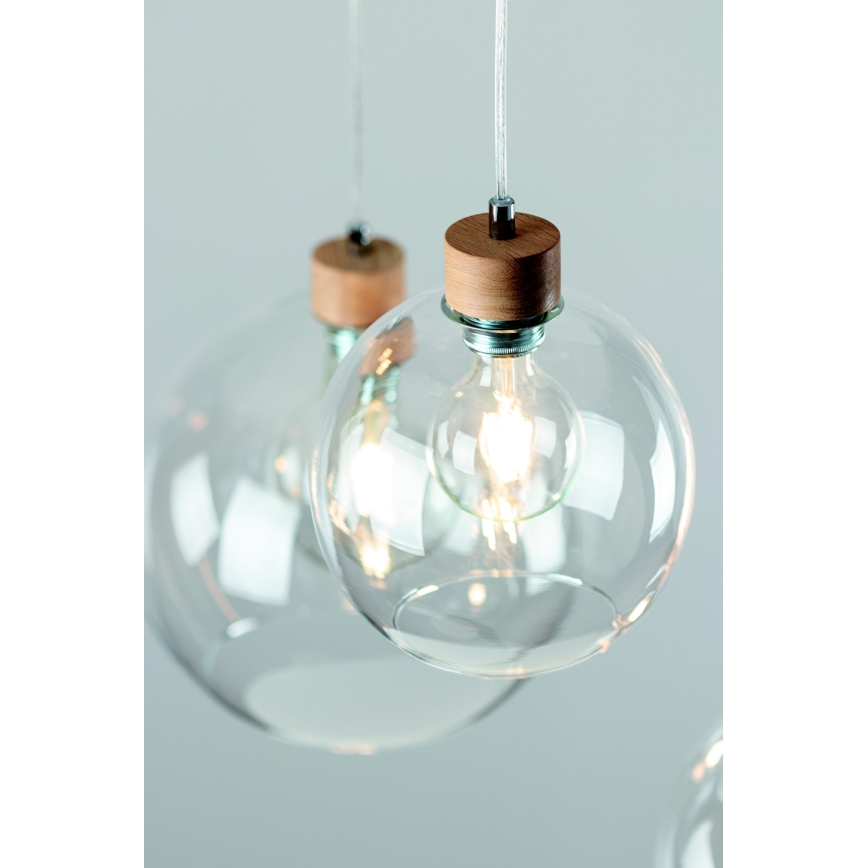 Подвесная люстра LAGUNA 1xE27/60W/230V дуб - сертифицировано FSC