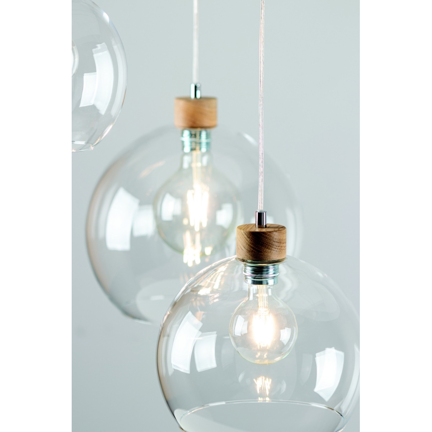 Подвесная люстра LAGUNA 1xE27/60W/230V дуб - сертифицировано FSC