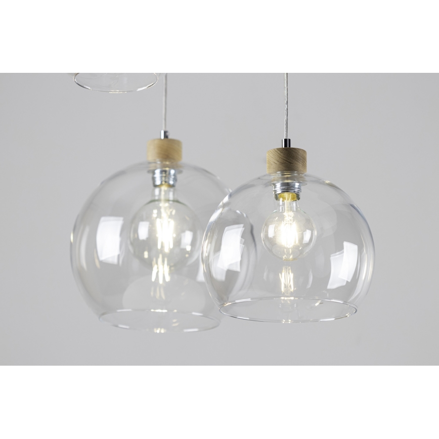 Подвесная люстра LAGUNA 1xE27/60W/230V дуб - сертифицировано FSC