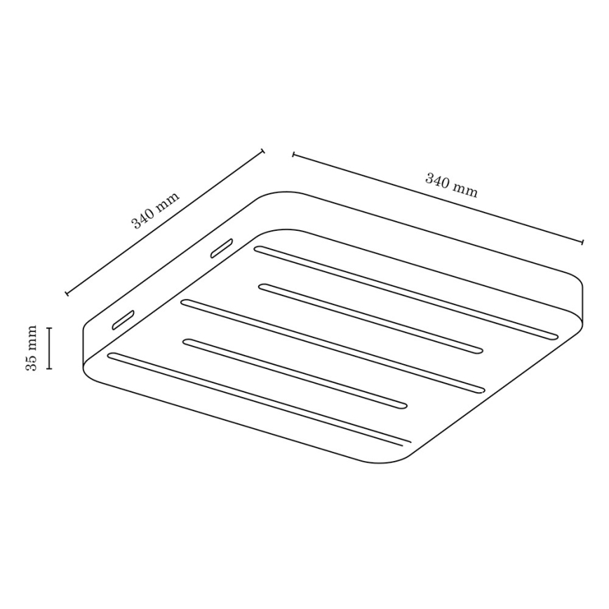 Стельовий LED світильник NEELE LED/19,5W/230V дуб