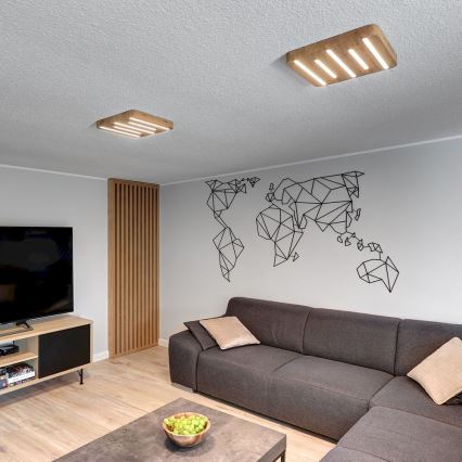 Світлодіодний стельовий світильник NEELE LED/19,5W/230V дуб – сертифіковано FSC
