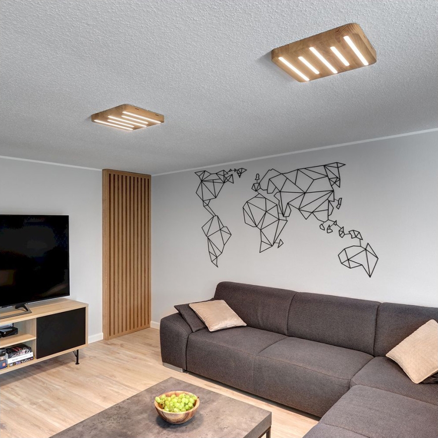 Світлодіодний стельовий світильник NEELE LED/19,5W/230V дуб – сертифіковано FSC