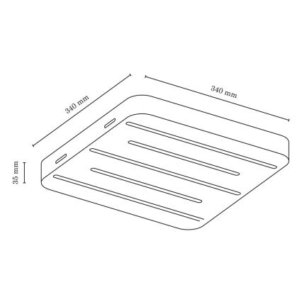 Світлодіодний стельовий світильник NEELE LED/19,5W/230V дуб – сертифіковано FSC
