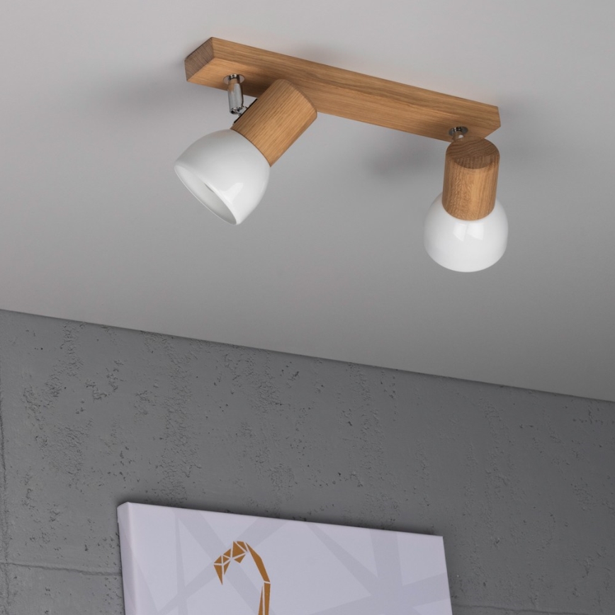 Точковий світильник SVENDA 2xE27/60W/230V дуб