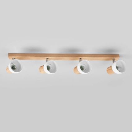 Точковий світильник SVENDA 4xE27/60W/230V дуб