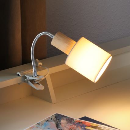 Лампа с зажимом TREEHOUSE 1xE27/25W/230V дуб