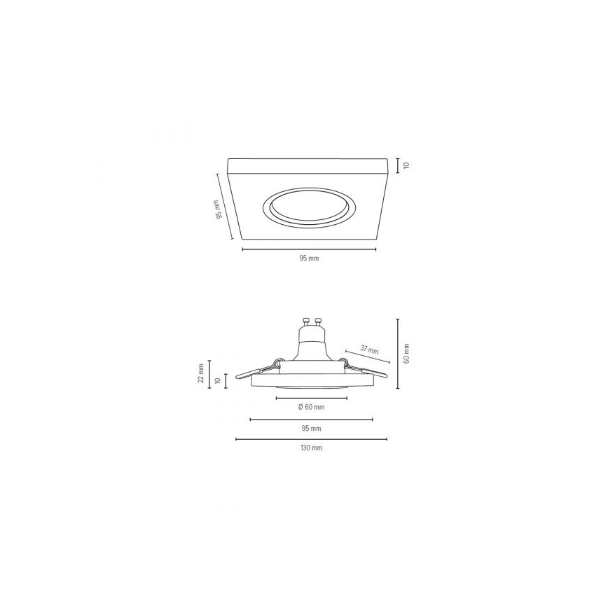 Світлодіодний вбудований світильник VITAR 1xGU10/5W/230V CRI 90 дуб – FSC сертифіковано