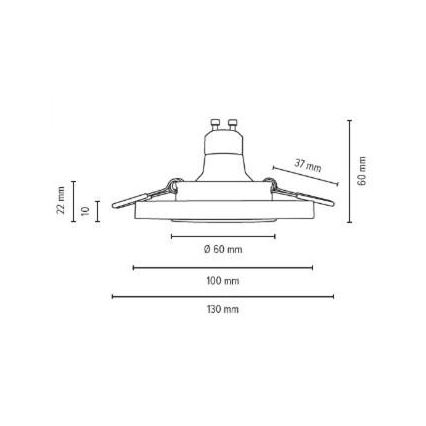 НАБОР 3x Светодиодный встроенный светильник VITAR 1xGU10/5W/230V CRI 90 песчаник – сертифицировано FSC