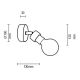 Настенный точечный светильник MARJOLAINE 1xE27/25W/230V дуб - сертифицировано FSC