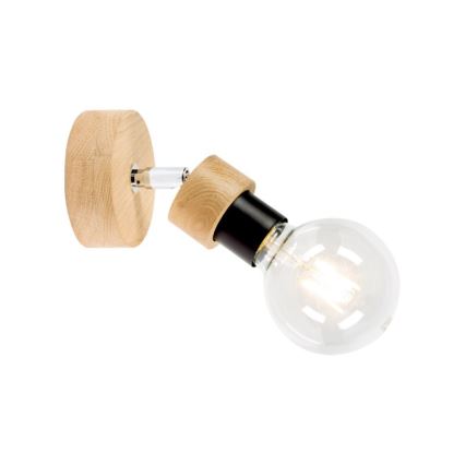 Точковий настінний світильник MARJOLAINE 1xE27/25W/230V дуб – сертифіковано FSC