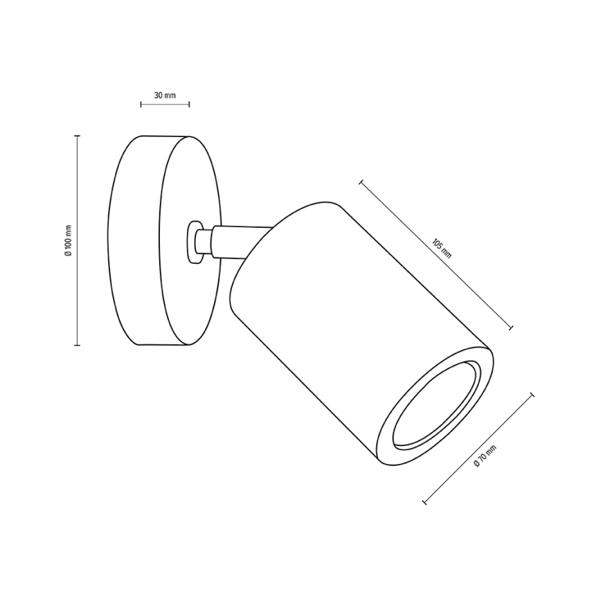 Настінний точковий LED світильник MATTI 1xGU10/5W/230V дуб