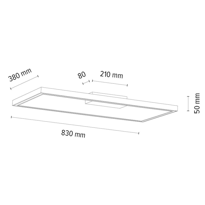 Світлодіодний стельовий світильник з регулюванням яскравості RAMME LED/34W/230V дуб – FSC сертифіковано