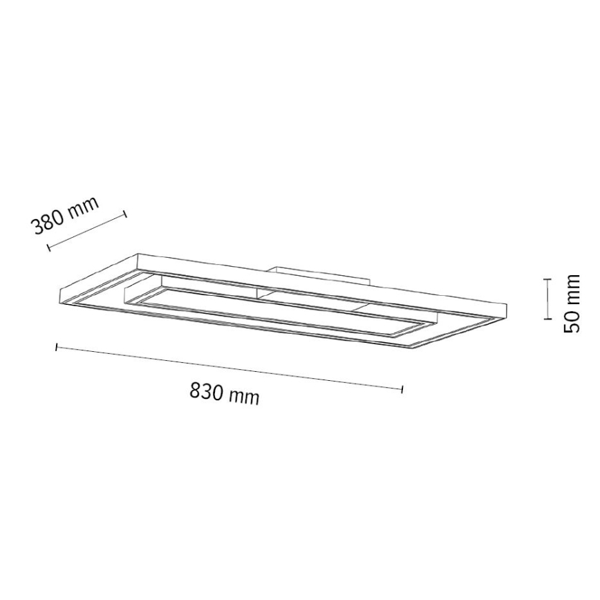 Світлодіодний стельовий світильник з регулюванням яскравості RAMME 2xLED/28,5W/230V дуб – FSC сертифіковано