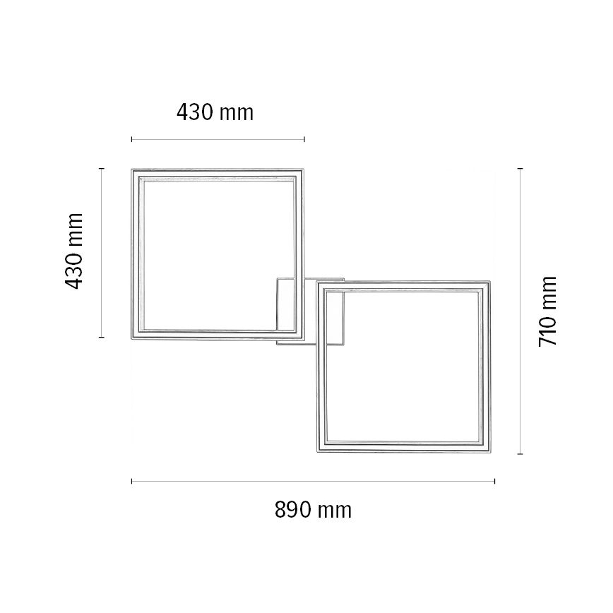 Светодиодный потолочный светильник с регулированием яркости RAMME 2xLED/24W/230V дуб – сертифицировано FSC