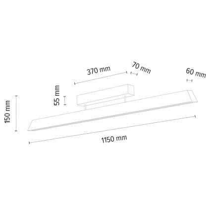 Светодиодная припотолочная люстра с регулированием яркости DEROTT 3xLED/14W/230V дуб – сертифицировано FSC