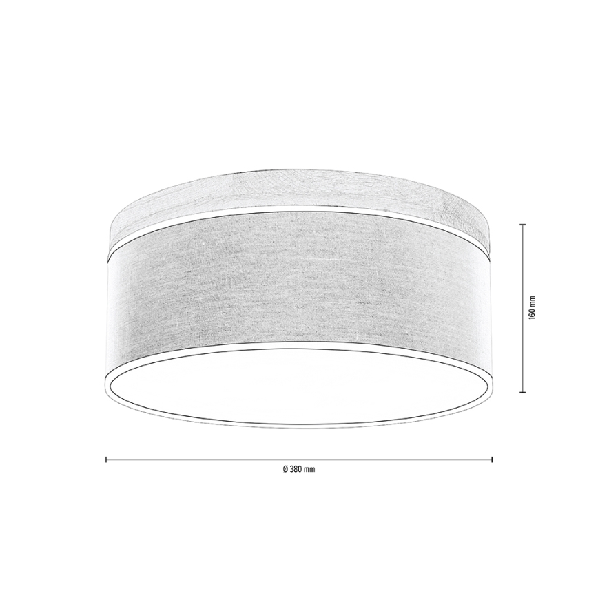 Потолочный светильник BOHO 2xE27/25W/230V, диам. 38 см, дуб