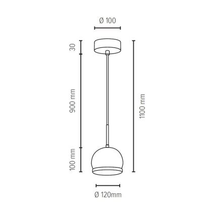 Светодиодная подвесная люстра BALL WOOD 1xGU10/5W/230V матовый дуб - сертифицировано FSC