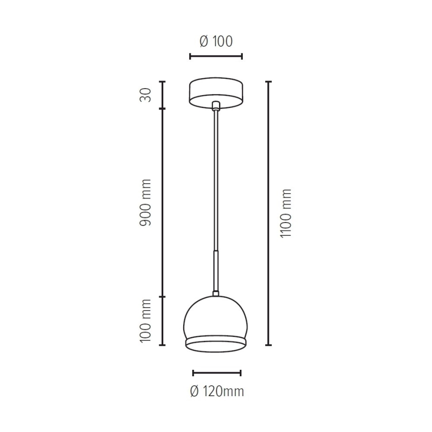 Светодиодная подвесная люстра BALL WOOD 1xGU10/5W/230V матовый дуб - сертифицировано FSC