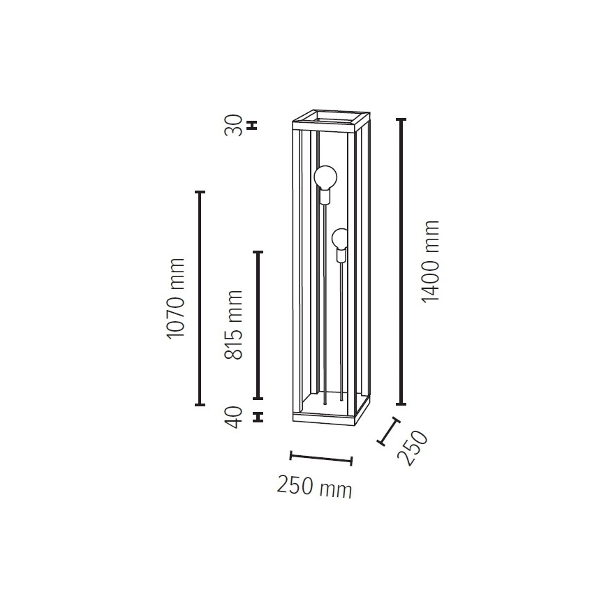 Торшер KAGO 2xE27/60W/230V матовый дуб - сертифицировано FSC