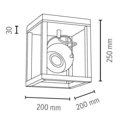 Стельовий LED світильник ROY 1xGU10/5W/230V матовий дуб