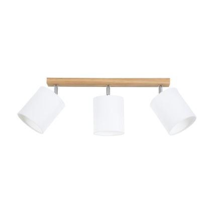 Точечный светильник APRILLIA 3xE27/25W/230V дуб/белый