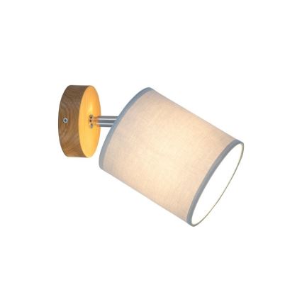 Настенный точечный светильник APRILLIA 1xE27/25W/230V дуб/серый - сертифицировано FSC