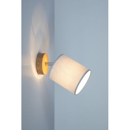 Настенный точечный светильник APRILLIA 1xE27/25W/230V, цвет — серый дуб