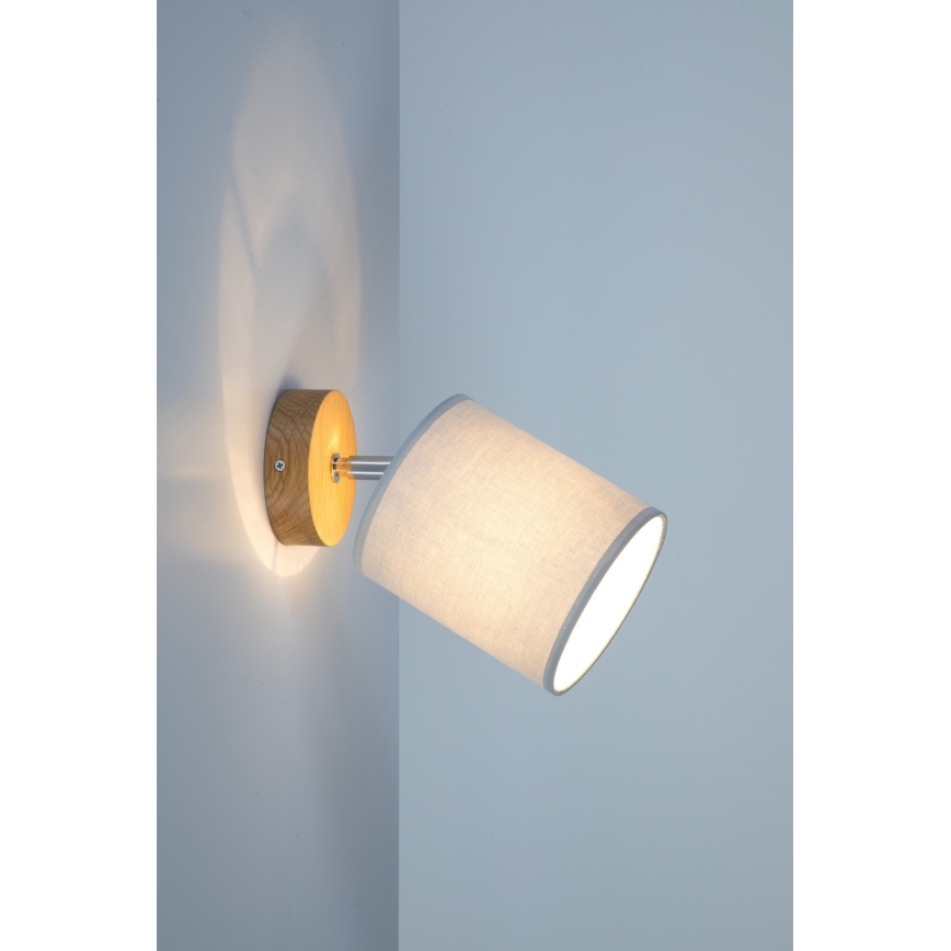 Настінний точковий світильник APRILLIA 1xE27/25W/230V сірий дуб