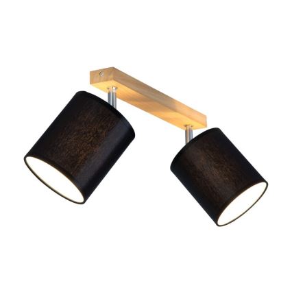 Точечный светильник APRILLIA 2xE27/25W/230V дуб черный